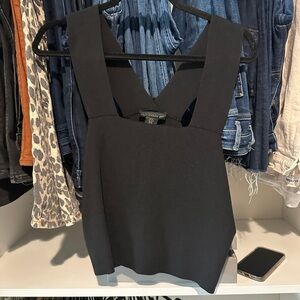 House of Harlow Black Cross Back Top